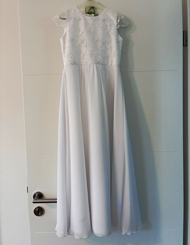 Kommunion kleid weiß spitze - kommunion,