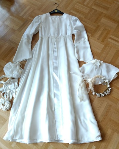 Kommunionkleid aus seide - aus, seide,