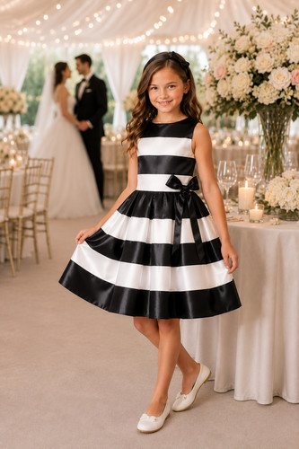 Elegantes kleid mit - elegantes, schleife