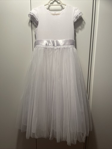 Kommunionkleid weiß 134 tüll - weiß,